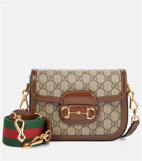 gucci horsebit 1955 mini leather-trimmed shoulder bag|gucci horsebit 1955 for sale.